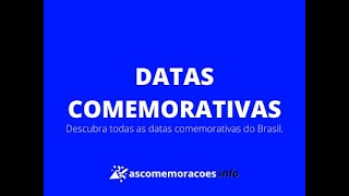 Datas comemorativas e feriados do Brasil atual [upl. by Kokaras45]