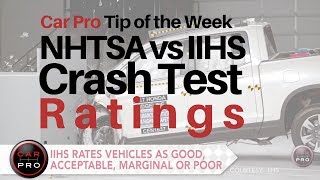 Tip of the Week NHTSA vs IIHS Crash Test Ratings [upl. by Akiemat]