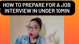 Ten minutes interview prep South African youtuber 🇿🇦 [upl. by Marcos]