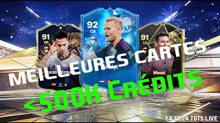 CLASSEMENT DES MEILLEURES CARTES A MOINS DE 500K PRE TOTS SUR EA FC 24  FC 24 Ultimate Team [upl. by Elleynod]