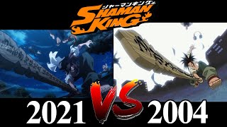 Shaman King 2004 vs 2021 animación original vs animación remake [upl. by Eihpos204]