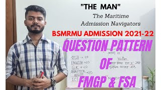 BSMRMU ADMISSION 202122 Question Pattern of FMGP amp FSA By quotThe MANquot [upl. by Petrine]