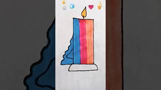 Candle 🕯️ drawing art satisfying shorts [upl. by Nedyah]