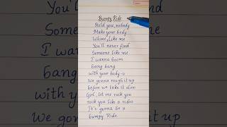 Bumpy Ride lyrics  Mohombi music song lyrics [upl. by Ocinom]