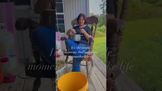 Shelling peas on the porch newcountryartist countrymusic reels singer [upl. by Sapers963]