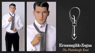 How to Tie a Plattsburgh Knot  Ties Around the World  The Knots  Ermenegildo Zegna [upl. by Ellehcram]