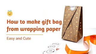 DIY Paper Gift Bag Tutorial 🤩 Easy and Customizable Gift Packaging [upl. by Nnahteb]