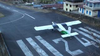 Lukla Airport Nepal Takeoff and Landing in HD [upl. by Dylane]