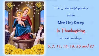 The Luminous Mysteries  In Thanksgiving  Annual 54 Day Rosary Novena [upl. by Volnay]