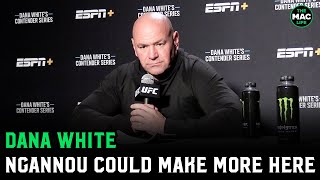 Dana White quotFrancis Ngannou offered more to stay in UFC than he made in boxingquot [upl. by Aztiray]