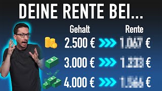 Diese RENTE bekommst DU bei 2500€3000€4000€ Gehalt 😳 NEUE Zahlen 2024 Rente [upl. by Yemac]