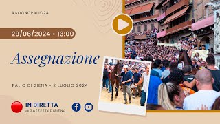 Assegnazione  Palio di Siena 2 luglio 2024  SOGNO PALIO [upl. by Lemuelah]