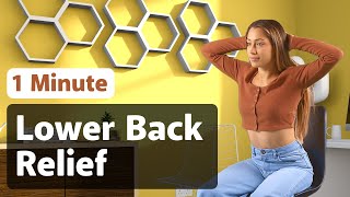 Back pain relief on a chair  1minute routine  Wakeout [upl. by Ayidan842]