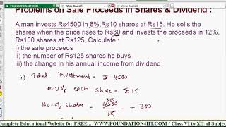 share and dividend ex3B full  class10 icse Selina concise mathematics ProblemsBeater [upl. by Enalda]