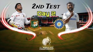 BANGLADESH TOUR OF INDIA TEST SERIES  2ND TEST MATCH  DAY 2  COMMENTARY [upl. by Magdalene]