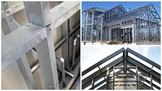 Cold formed steel frame building system for low cost housing projects [upl. by Yoshi]