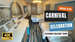 Carnival Celebration Extended Balcony Tour  Cabin 14367 [upl. by Hayn]