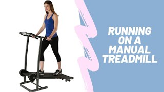 Manual Treadmill Workout How to Running on a Manual Treadmill to Lose Weight [upl. by Zul]