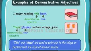 Demonstrative Adjectives  English Grammar  iken  ikenedu  ikenApp [upl. by Alston]