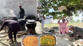 Pakistani Traditional Village Wedding Feast Chicken Korma amp Mutanjan for 1500 People [upl. by Slater]