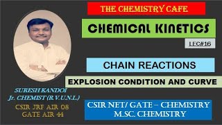 CHEMICAL KINETICS L16 CHAIN REACTION EXPLOSION STATE STATIONARY AND NONSTATIONARY REACTION NET [upl. by Solrak517]