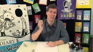 Jeff Kinneys Cartoon Class  How to draw Greg Heffley [upl. by Ynehpets282]