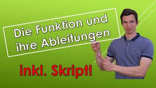 Die Funktion und ihre Ableitungen  ZUSAMMENHÄNGE mit SKRIPT [upl. by Etti641]