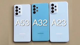 Samsung A23 vs Samsung A53 vs Samsung A32 Speed Test [upl. by Nyrrad]