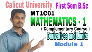 Derivatives and Limits  BSc Degree Complementary Maths Calicut University [upl. by Waldack]