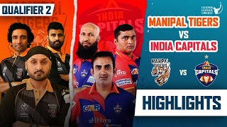 Qualifier 2  Manipal Tigers VS India Capitals  Highlights Match  Legends League Cricket 2023 [upl. by Somerset]