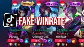 FAKE WINRATE PRANK  ML MEMES  MOBILE LEGENDS TIKTOK COMPILATION 2022 [upl. by Estus]