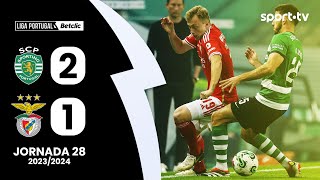 Resumo Sporting 21 Benfica  Liga Portugal Betclic  sport tv [upl. by Nnyleahs]