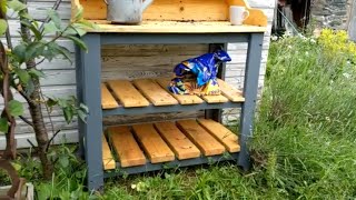 Pallet Furniture Projects Garden Potting Bench [upl. by Sarajane]