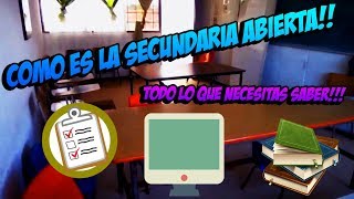 ¿Como es la secundaria abierta  RESUMEN DE COMO ES [upl. by Naig]