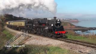 BR STANDARD 4MT 460 75014 BRAVEHEART ON THE PAIGNTON amp DARTMOUTH STEAM RAILWAY 30th December 2016 [upl. by Tevlev]