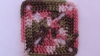 Crochet Camo Afghan Square [upl. by Donielle]