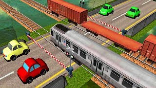 Cars and Local Trains  Railroad Crossing  Android Game 1 [upl. by Mikel441]