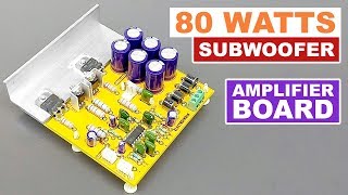 80 Watts Subwoofer Mono Audio Amplifier Board DIY TIP3055 amp TIP2955 Transistor Hindi ELECTRO INDIA [upl. by Eirok]