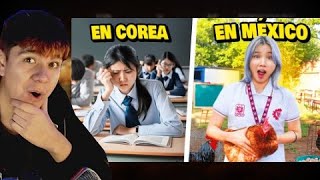 🇨🇱 REACCIÓN a COREANA EN PREPA MEXICANA 🇲🇽 TODO ES DIFERENTE [upl. by Nnael]