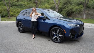 New 2025 BMW iX xDrive50 Review  21quot Aero Wheels  300 Mile Range  Test Drive Review with Eriika [upl. by Osyth]