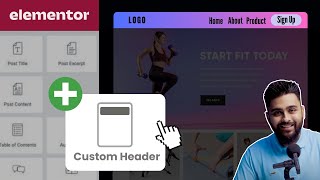 Easily Create Custom Header in Elementor 2024 [upl. by Burnie]