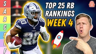 Week 4 Running Back Rankings  Tiers  2023 Fantasy Football [upl. by Atirys]