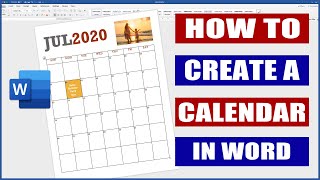 How to Create and Format a Calendar in Word  Microsoft Word tutorials [upl. by Mady]