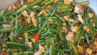 How to cook Adobong sitaw with pork  Simple Recipe [upl. by Nomal]