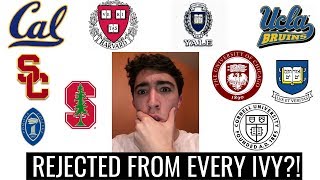 COLLEGE DECISION REACTIONS 2018  DENIED FROM EVERY IVY STANFORD HARVARD YALE USC UCLA [upl. by Atiuqad]