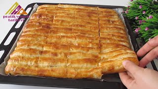 Nasıl Yapıldığına İNANAMAYACAKSINIZ❗EVDE UN SU TUZ Varsa HERKES Yapabilir🤚Kolay ve Lezzetli Börek😋 [upl. by Catarina]