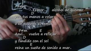 Se Dejaba Llevar por Ti Antonio Vega Acordes Ukelele [upl. by Ardnikal]