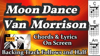 ❤️ Moon Dance 1970  Van Morrison  Free Backing Track  Guitar  Chords  Lyrics  Cover [upl. by Margery]