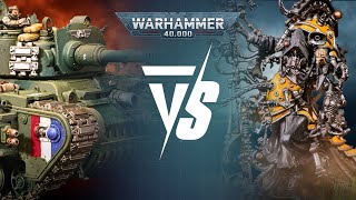 Astra Militarum Vs Adeptus Mechanicus 2000pts Warhammer 40K Battle Report [upl. by Yllop475]