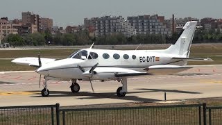 Takeoff Cessna 340A ECDYT Sabadell Airport [upl. by Illah143]